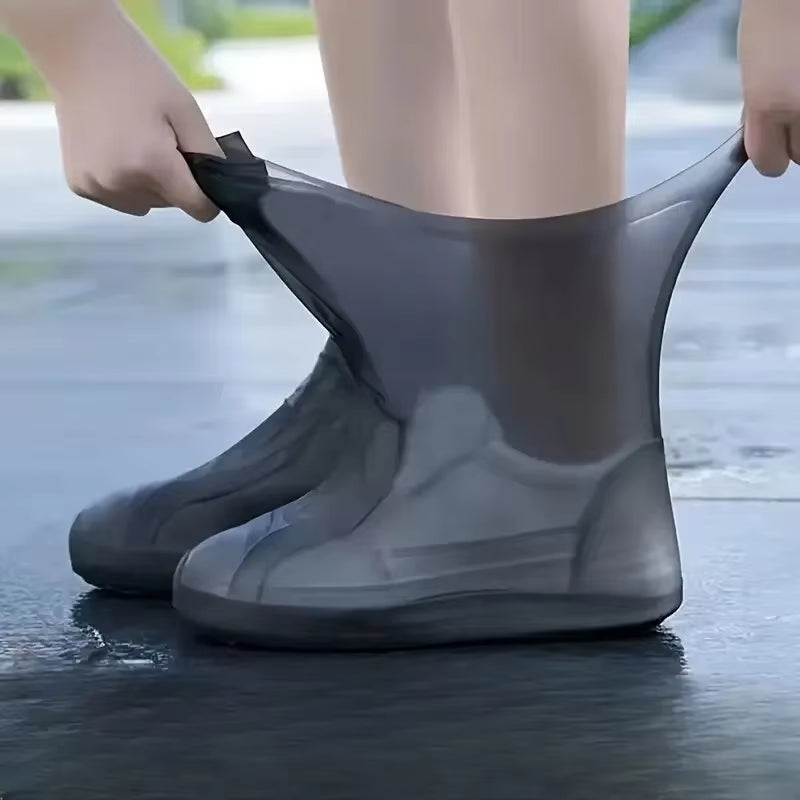Stay Dry and Stylish: Reusable Non-Slip Rubber Rain Boot Overshoes for Outdoor Adventures