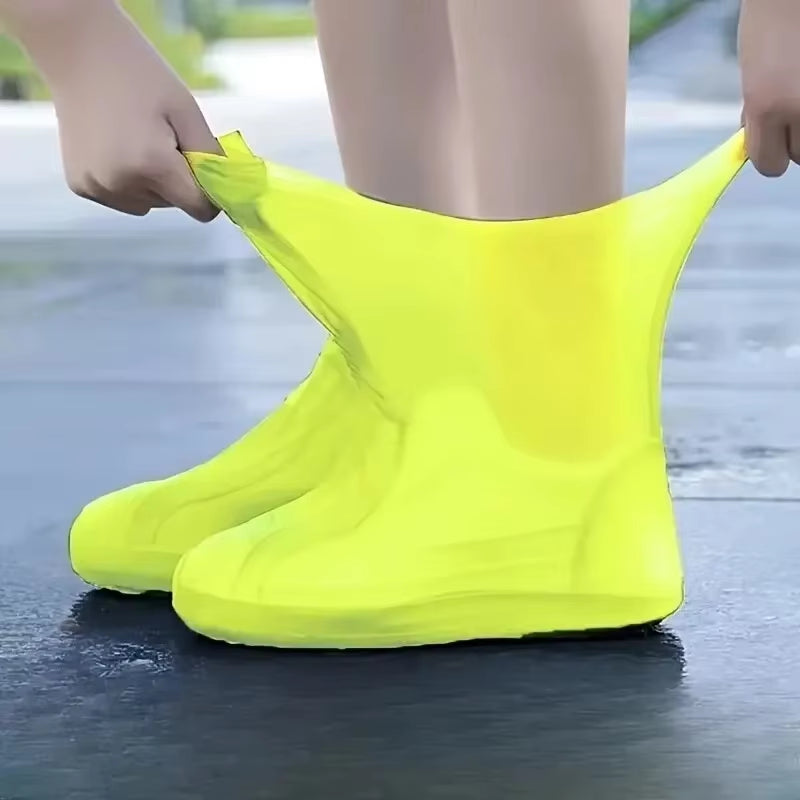 Stay Dry and Stylish: Reusable Non-Slip Rubber Rain Boot Overshoes for Outdoor Adventures